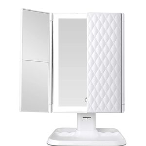 Makeup mirror with lights